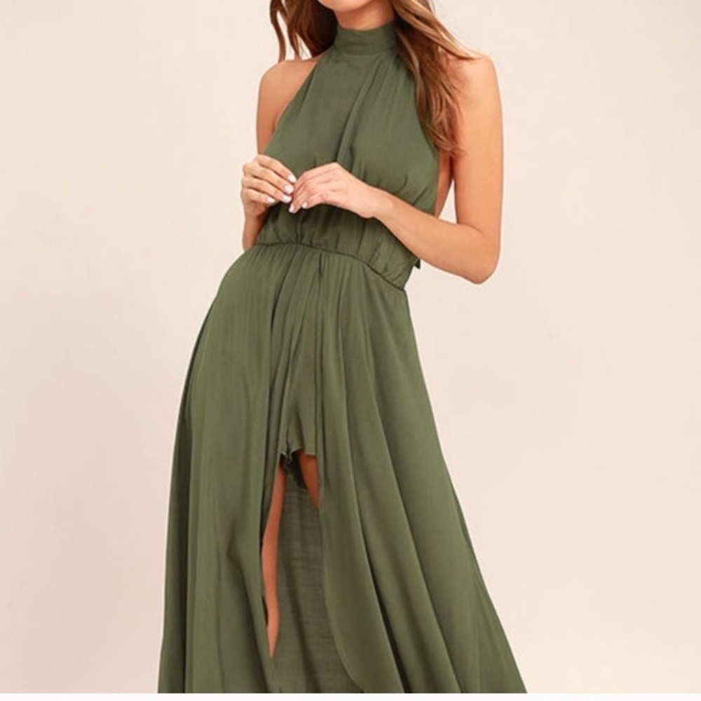 LuLus Halter Romper Maxi